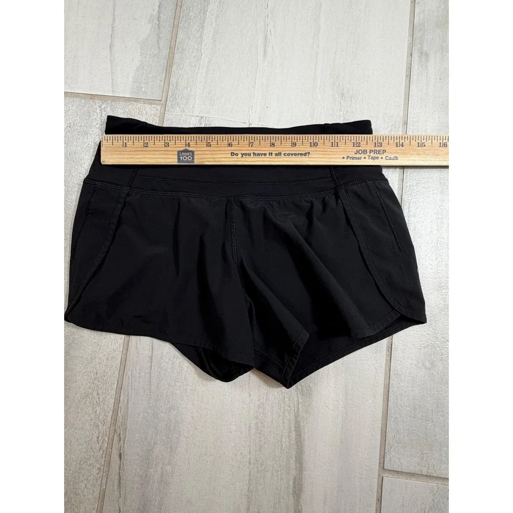 Lululemon Speed Up Short Black Running Athletic Shorts Size 2 2.5 Inch Inseam